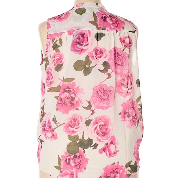 Inc Pink Roses Blouse - Picture 2 of 3